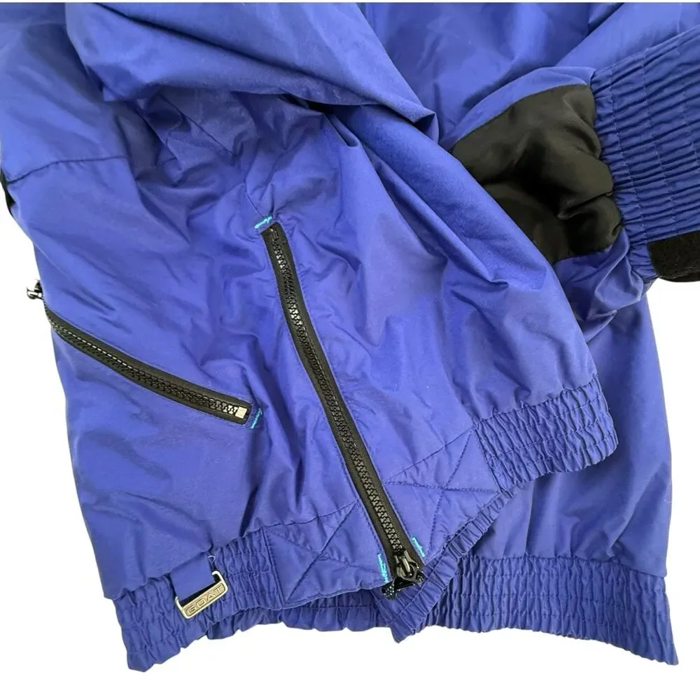 Vintage Mountain Goat Pullover Ski Jacket Men Large 90s Blue Retro Snowboard